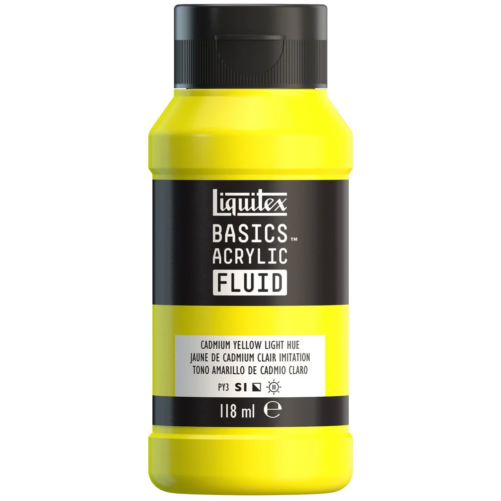 Basics Acrylic Fluid Color - Cadmium Yellow Light Hue - Image 2