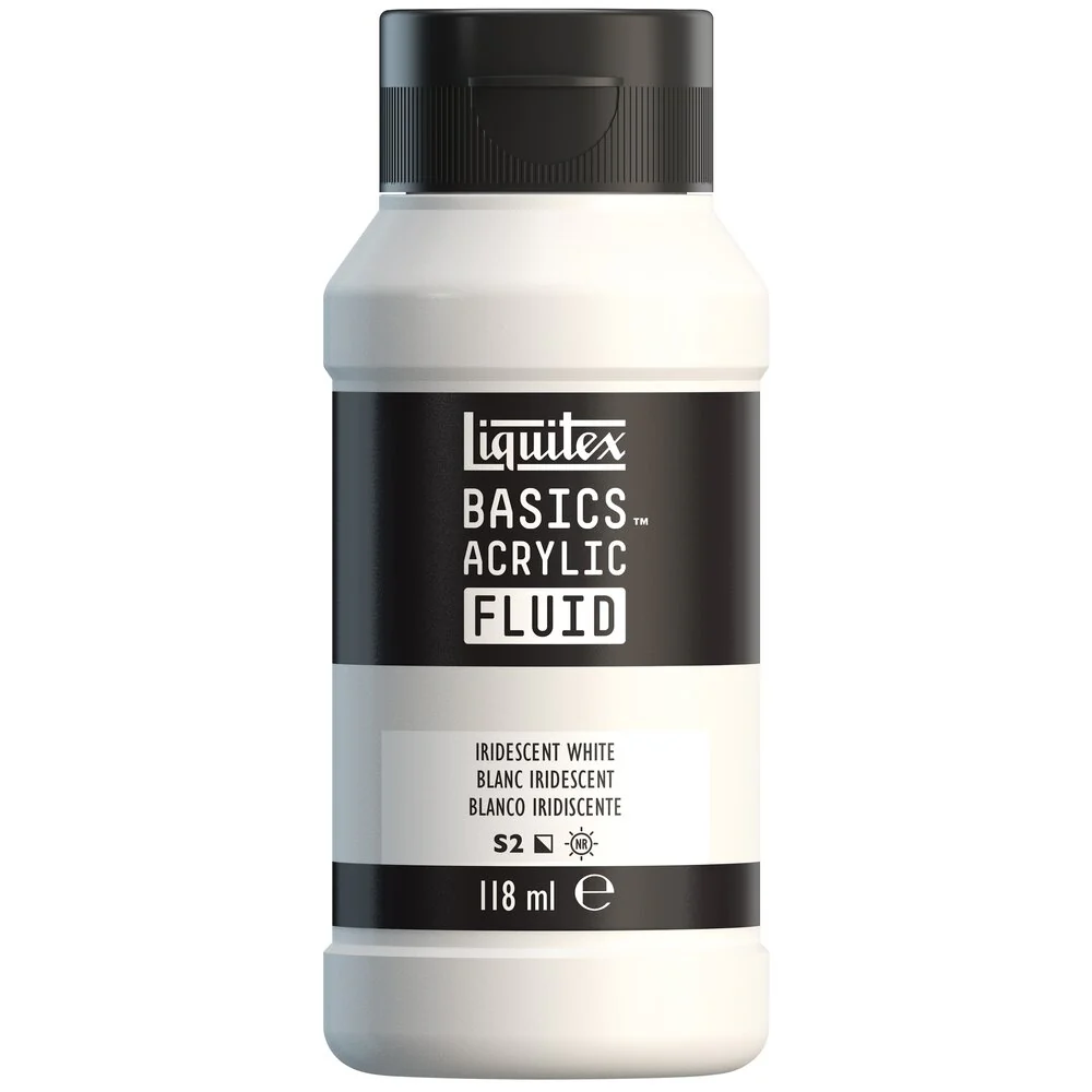 Basics Acrylic Fluid Color - Iridescent White - Image 2