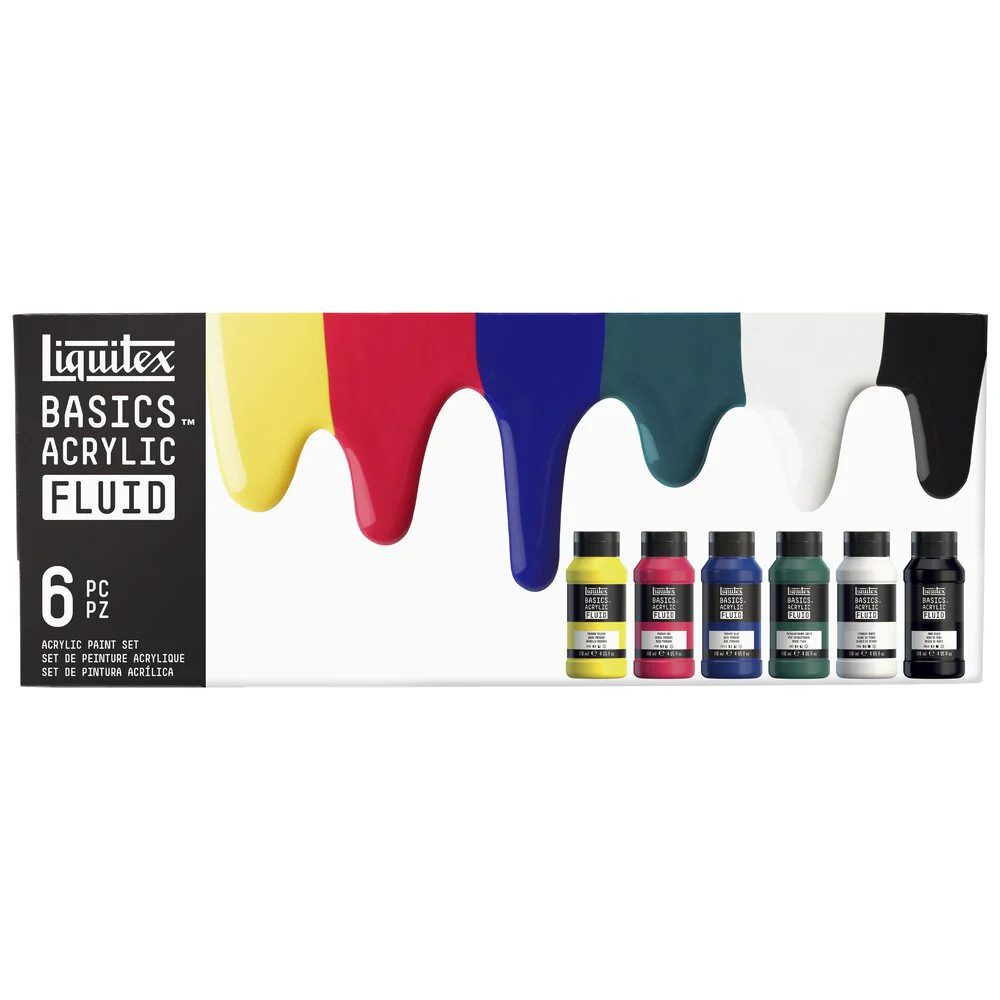 Basics Fluid Acrylic Set 6X118ml - Image 2