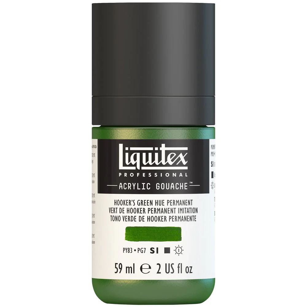 Professional Acrylic Gouache - Hooker’s Green Hue Permanent - Image 2