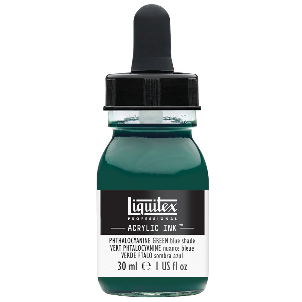 Professional Acrylic Ink - Phthalocyanine Green Blue Shade - Image 2