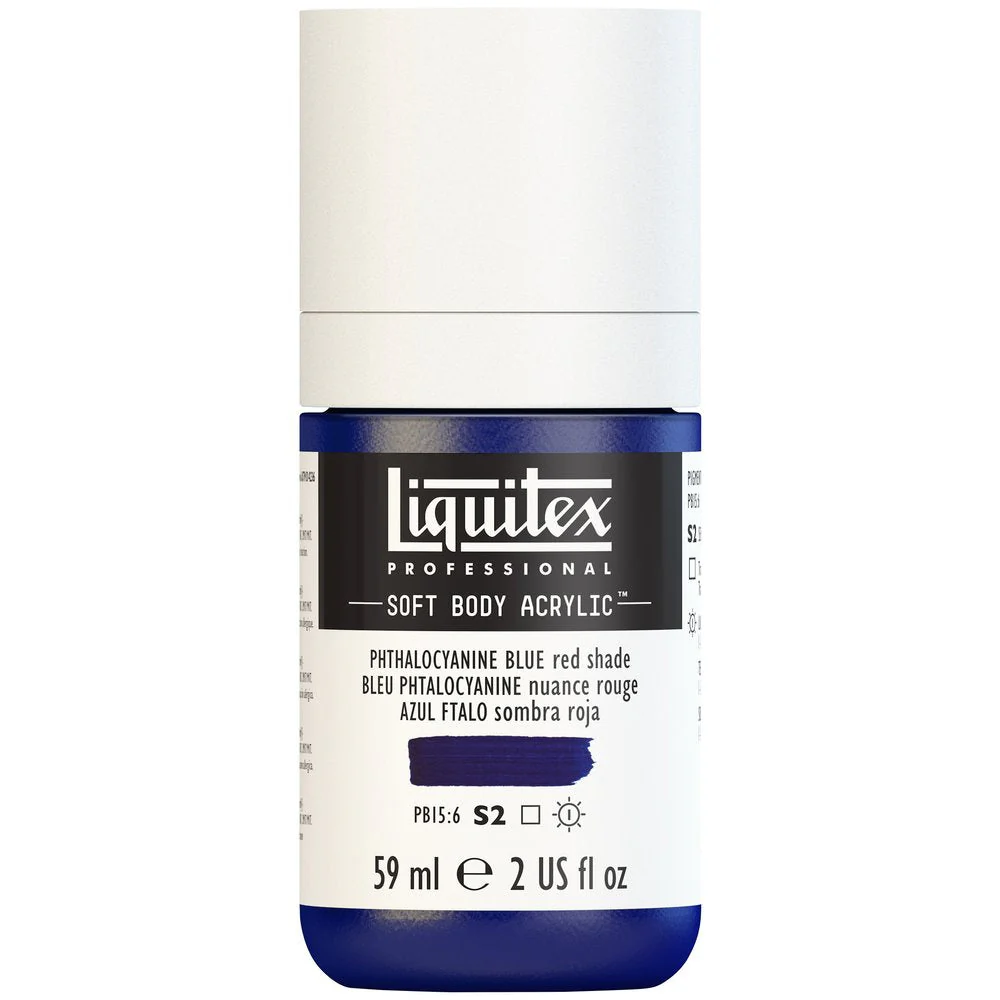 Professional Soft Body Acrylic - Phthalocyanine Blue Red Shade - Universal - Image 2