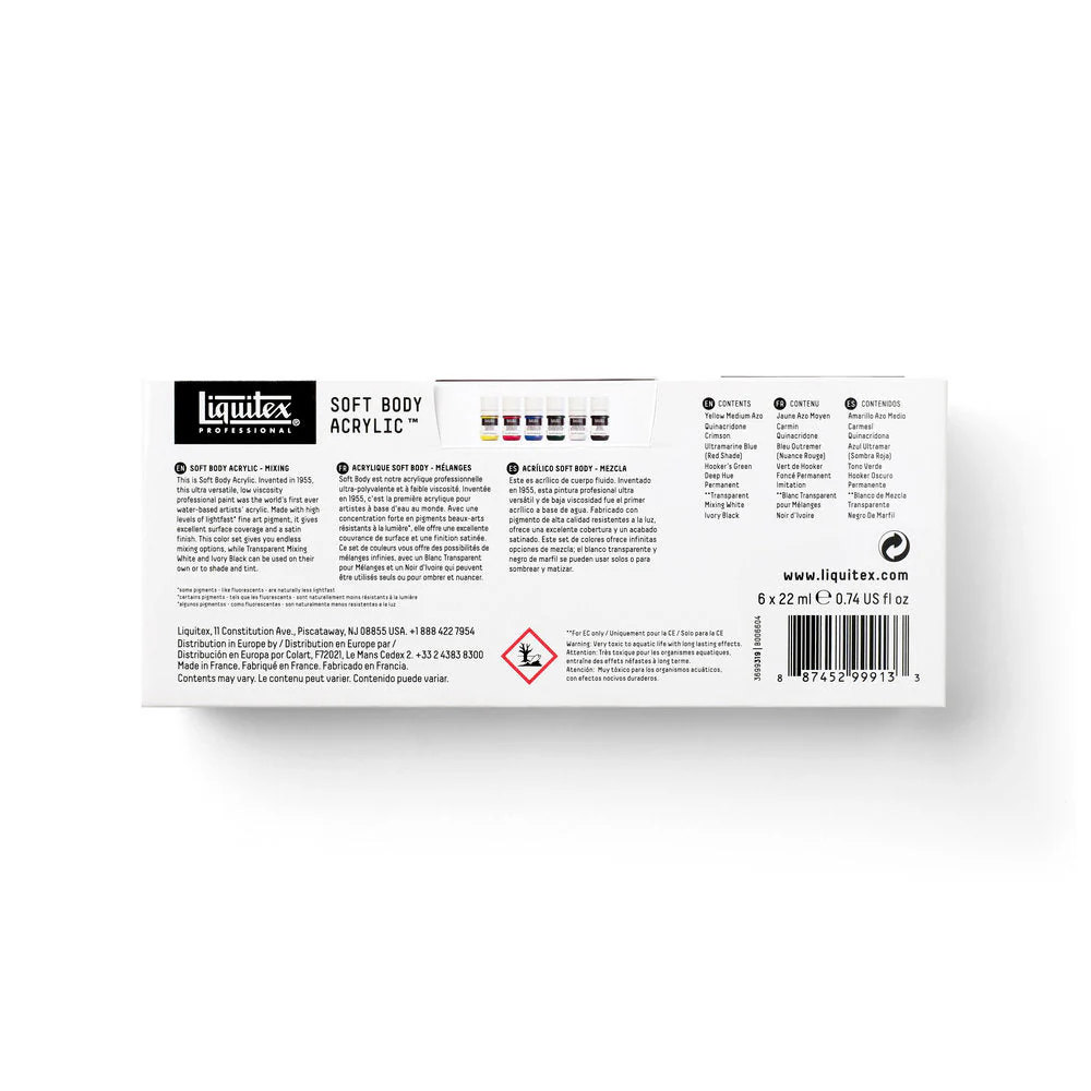 Soft Body Acrylic Set - 6x22ml - Mixing - Image 5